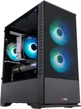 ADVANCED BATTLESTATIONS - ABS Cyclone Aqua Gaming PC - Windows 11 - Intel Core Ultra 7 265KF - GeForce RTX 5070 - 32GB DDR5 - 2TB - Black