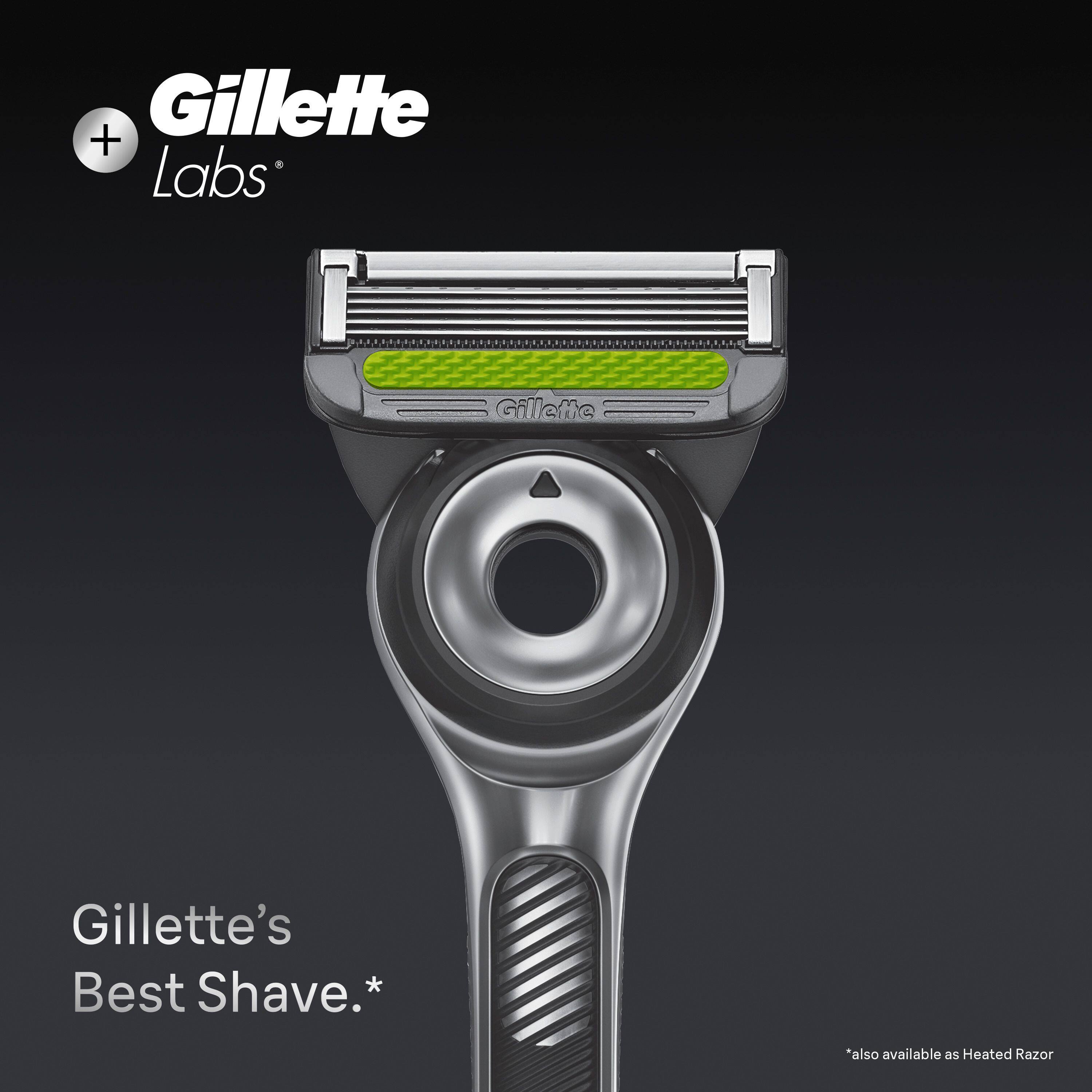 Gillette + Labs  
Gillette's Best Shave.*  
*also available as Heated Razor