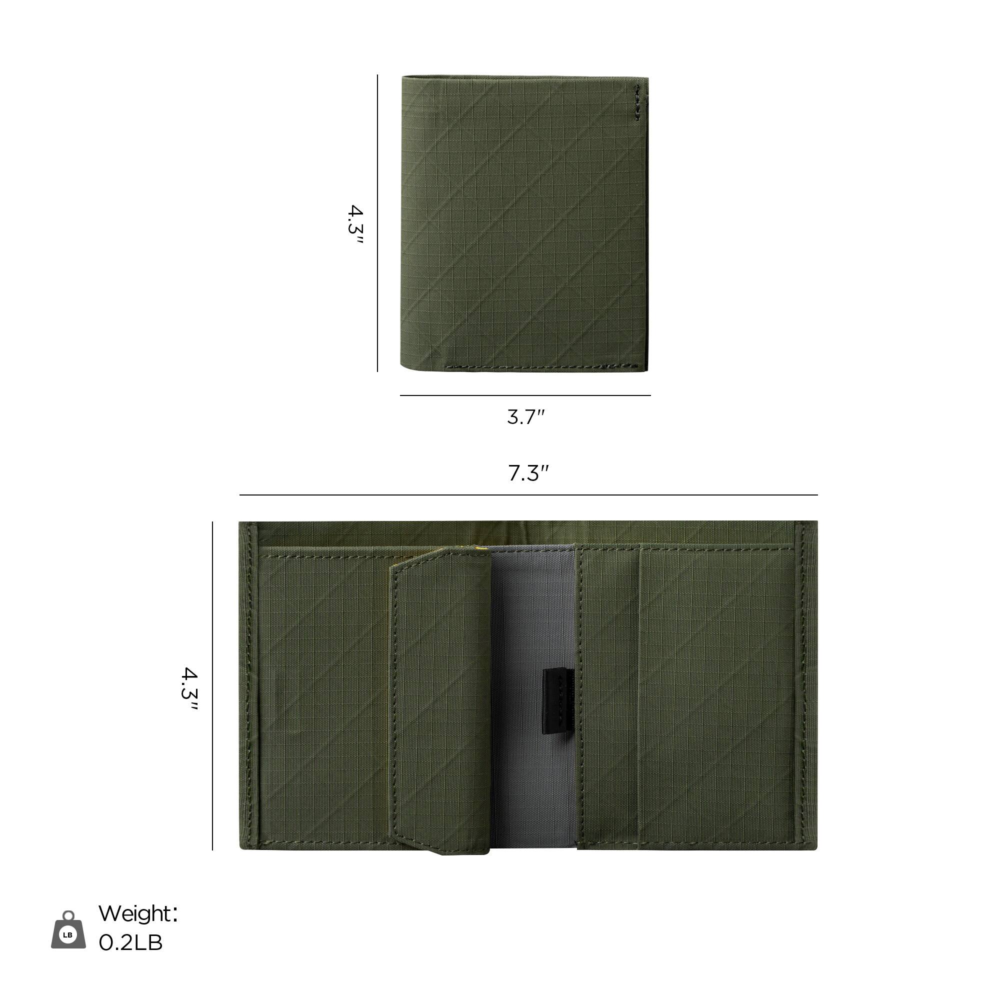 A 4.3" x 3.7" x 7.3"  
Weight: 0.2LB