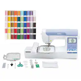 Brother - PE900 Embroidery Machine with 193 Designs and 50-Piece Thread Set