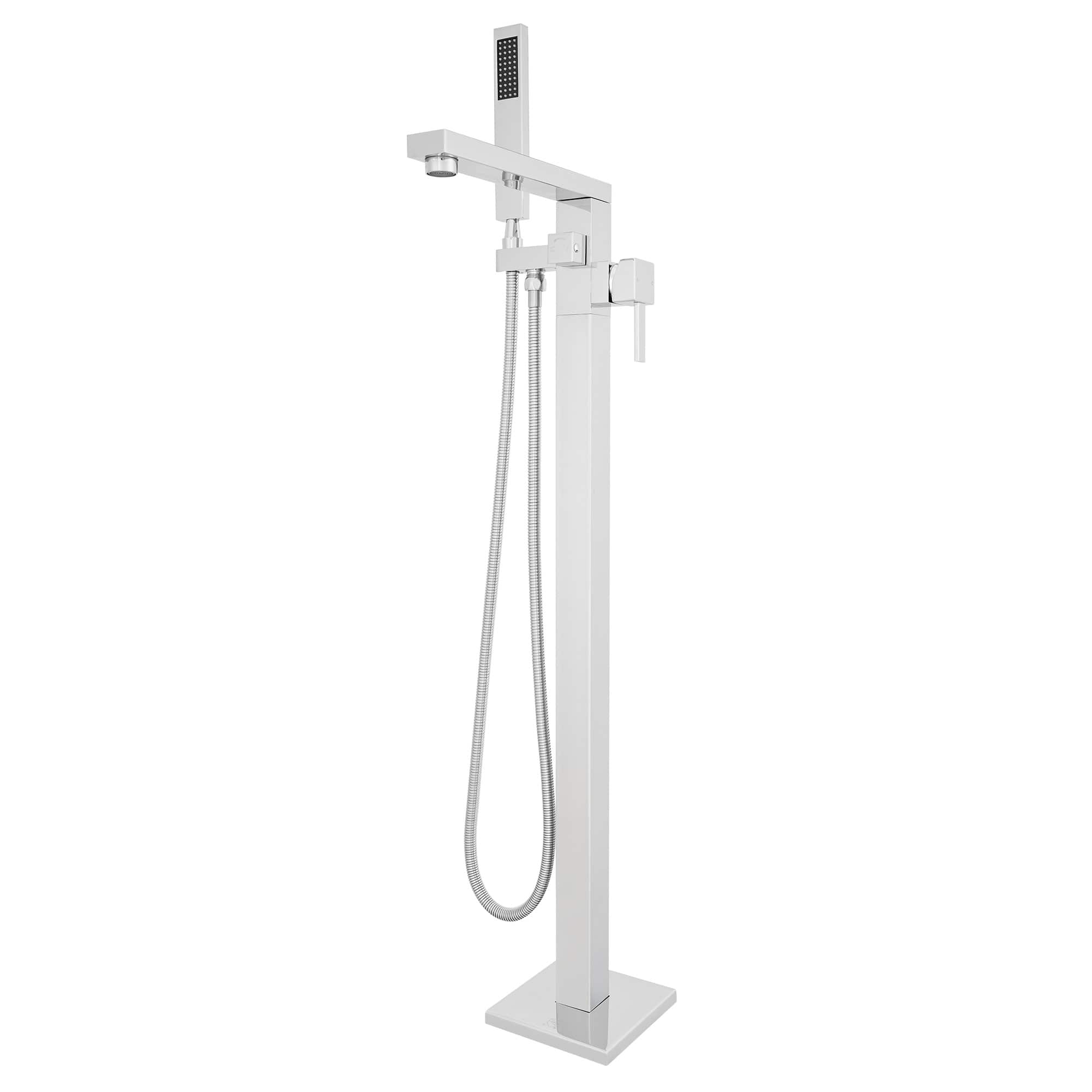 Akicon - 360° Swivel Tub Filler High Flow Freestanding Bathtub Faucet with Handheld Shower - Chrome