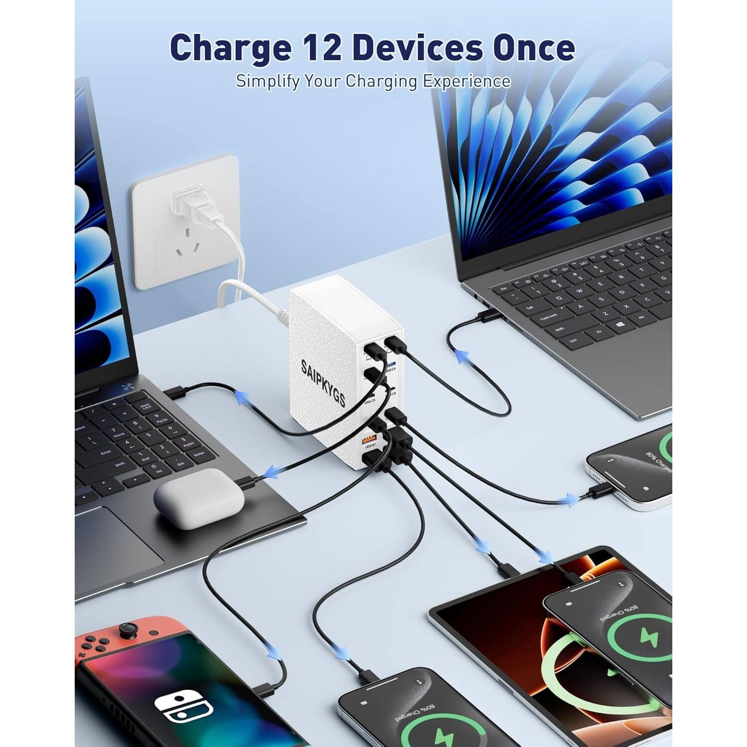 Charge 12 Devices Once  
Simplify Your Charging Experience