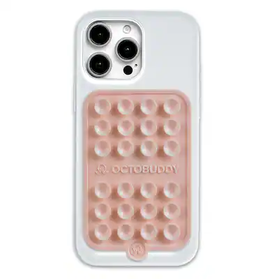 Octobuddy Silicone Suction Cup Phone Case Mount Double-Sided - Chalk Pink Octobuddy Silicone Suction Cup Phone Case Mount Double-Sided - Chalk Pink