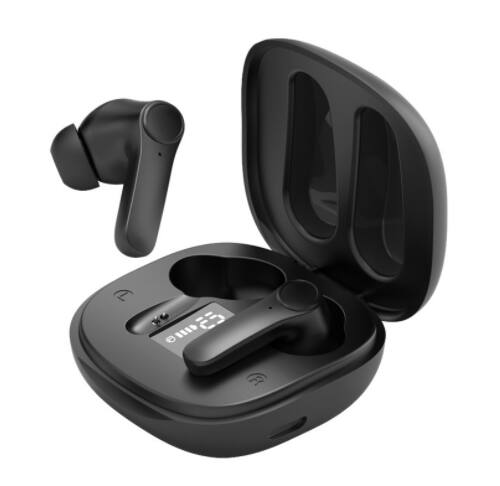 Alt View 1. Cluzine - Portable earbud design delivers instant voice translation for travel and daily communication. - Black.