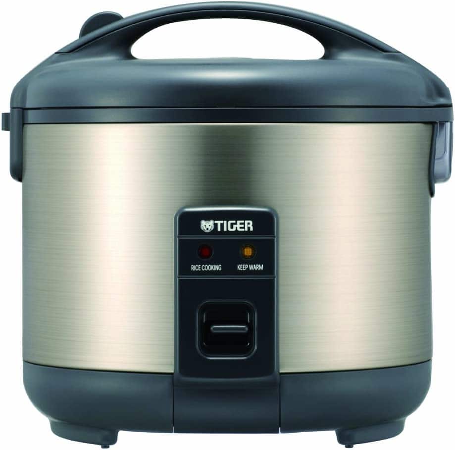 Tiger - JNP-S18U-HU 10-Cup (Uncooked) Rice Cooker and Warmer, Stainless Steel - Gray
