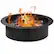 Front. Costway - 36 Inch Round Steel Fire Pit Ring Liner DIY Wood Burning Insert - Black.