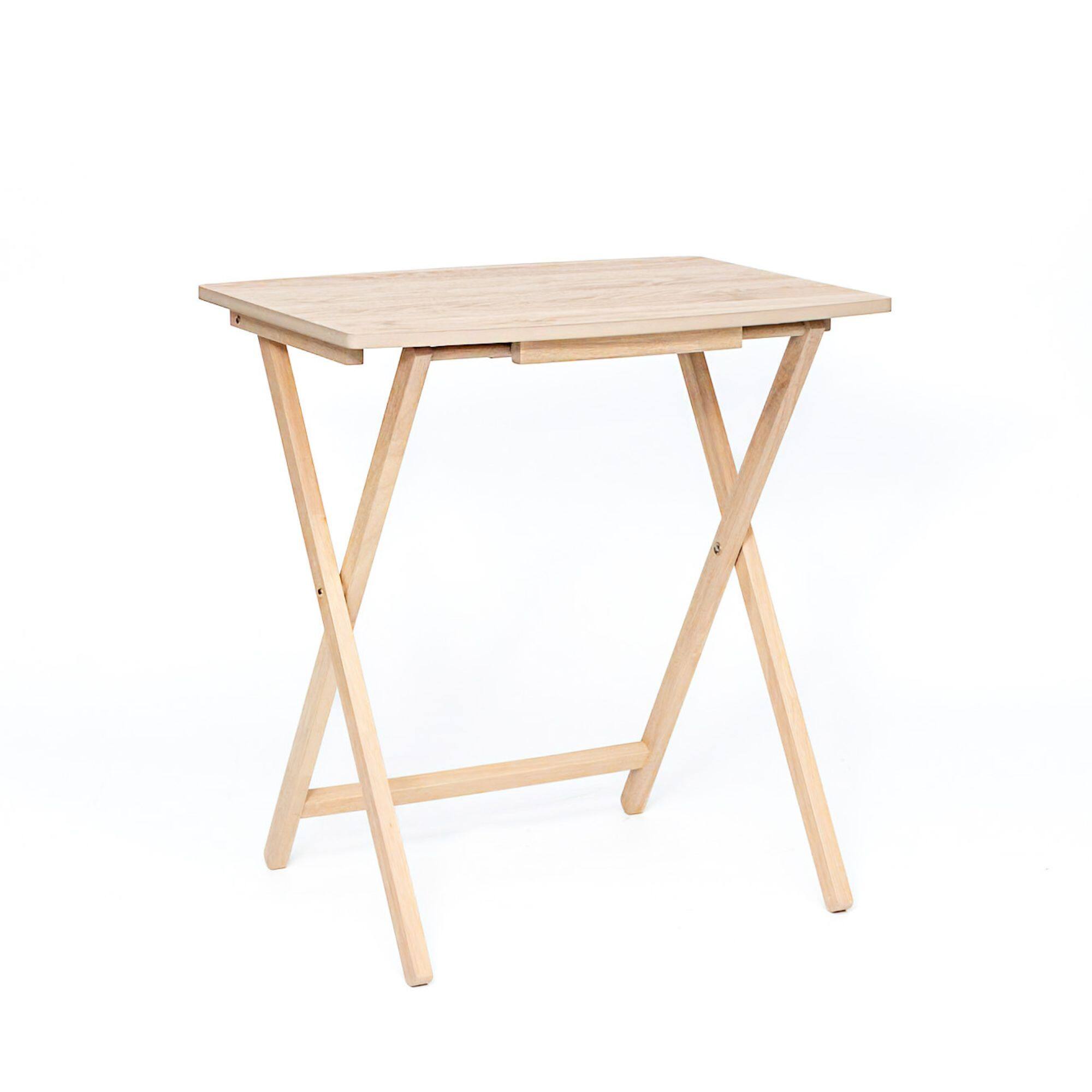 Alt View 8. PJ Wood - PJ Wood 5 Pack XL Oversize Tray Table for Living Room or Kitchen, Natural Wood - Natural.