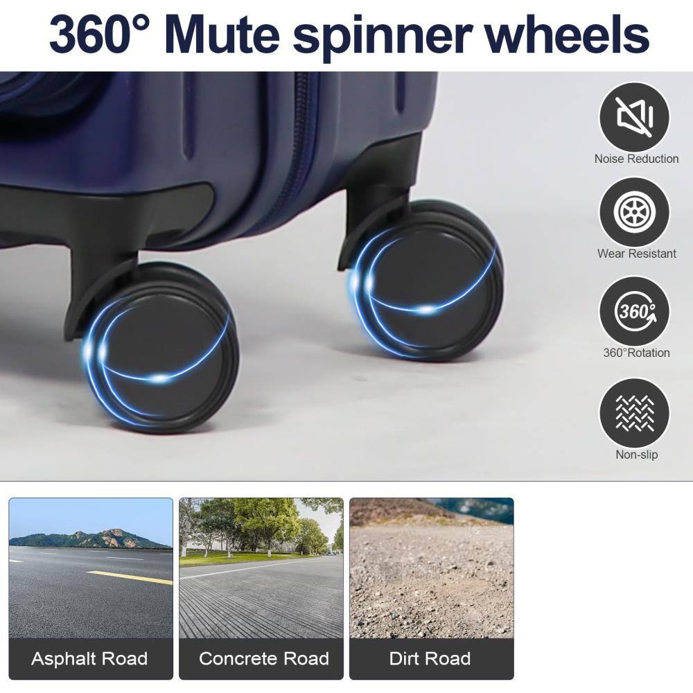 360° Mute spinner wheels

- Noise Reduction
- Wear Resistant
- 360° Rotation
- Non-slip

Asphalt Road  
Concrete Road  
Dirt Road