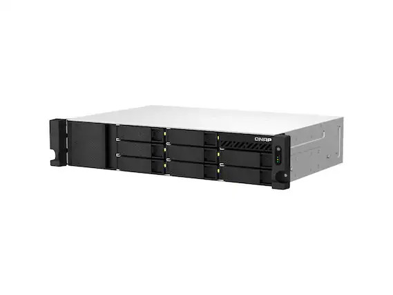Front. QNAP - QNAP TS-864eU-8G-US 8-Bay NAS, Intel Celeron, 8GB DDR4, Dual 2.5GbE (Diskless).