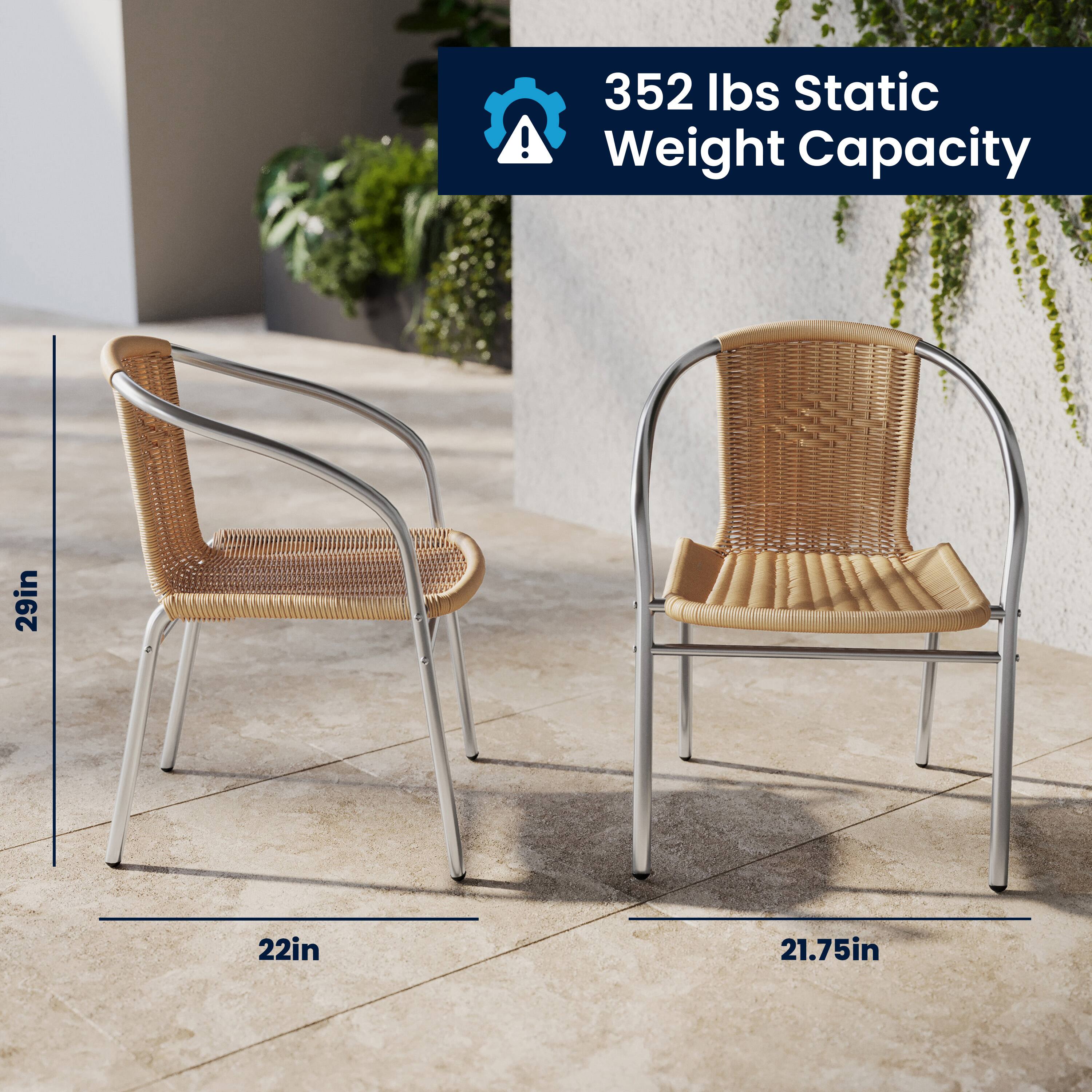 352 lbs Static Weight Capacity  
29in x 22in x 21.75in