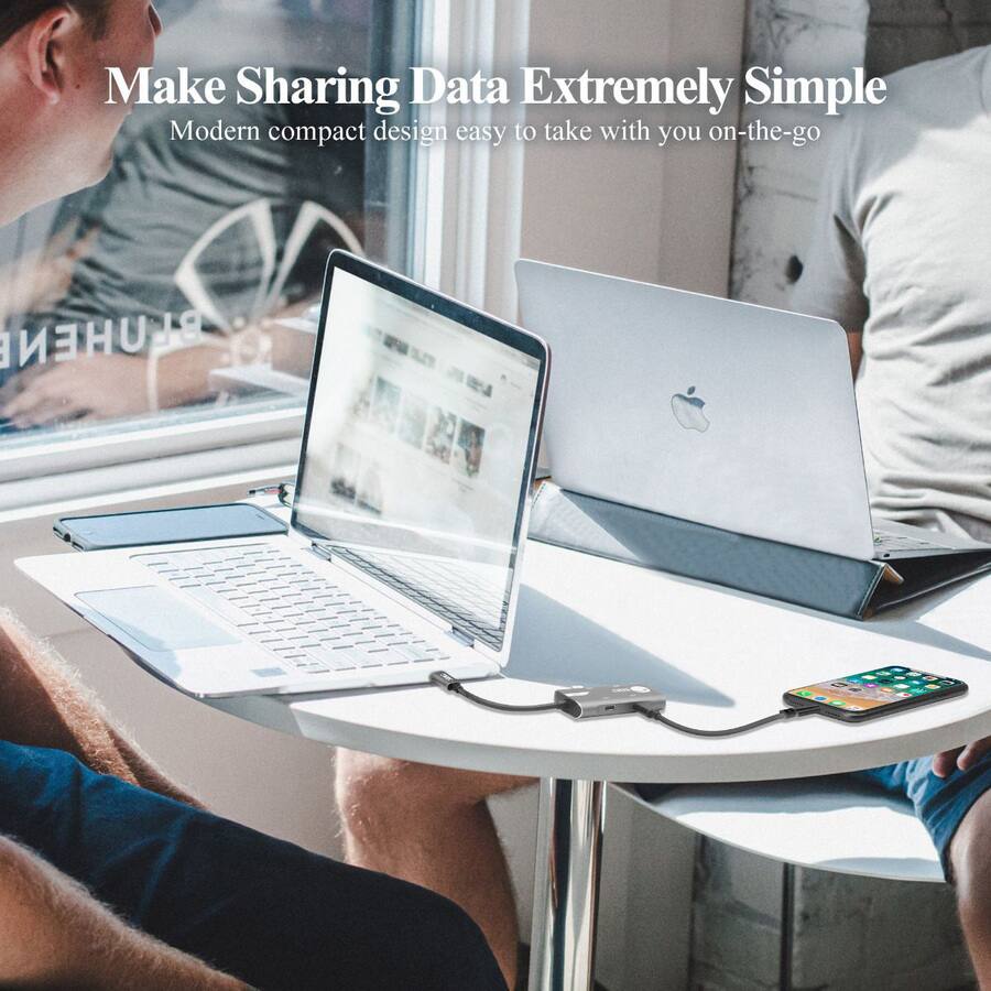 Make Sharing Data Extremely Simple  
Modern compact design easy to take with you on-the-go