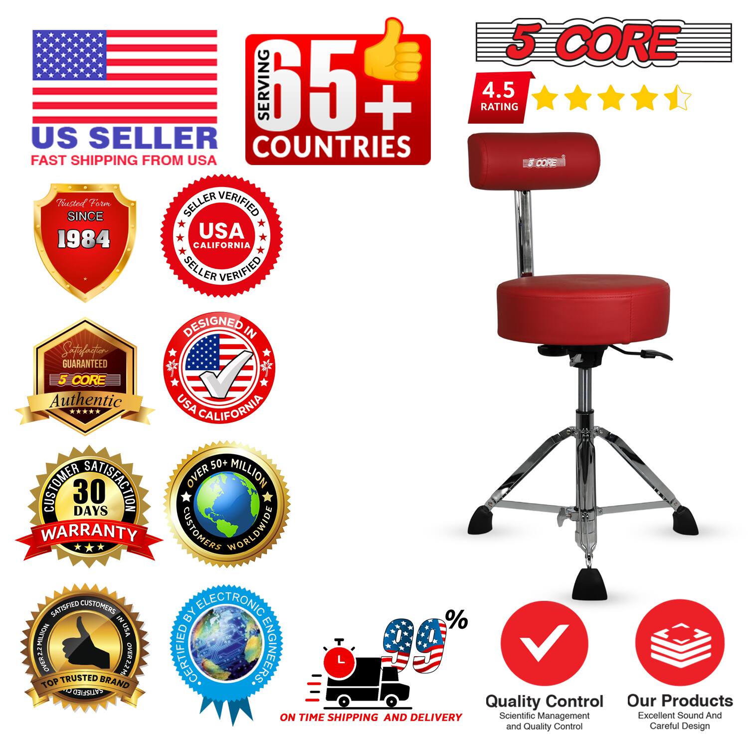 5 CORE  
US SELLER  
FAST SHIPPING FROM USA  

SERVING 65+ COUNTRIES  

4.5 RATING  

TRUSTED SINCE 1984  
SELLER VERIFIED USA CALIFORNIA  
DESIGNED IN USA CALIFORNIA  

5 CORE AUTHENTIC  

30 DAYS WARRANTY  

OVER 50+ MILLION CUSTOMERS WORLDWIDE  

SATISFIED CUSTOMERS  
TOP TRUSTED BRAND  

CERTIFIED BY ELECTRONIC ENGINEERS  

ON TIME SHIPPING AND DELIVERY  

QUALITY CONTROL  
Scientific Management and Quality Control  

OUR PRODUCTS  
Excellent Sound And Careful Design