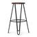 Left. Simpli Home - Simeon 30 inch Metal Bar Stool with Wood Seat - Cocoa Brown / Black.