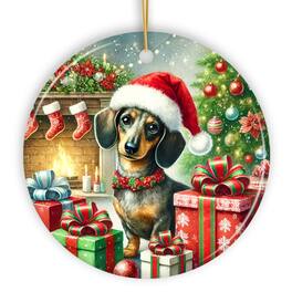 OrnamentallyYou - Festive Dachshund Delight Ornament Joyful Gift and Decor for Christmas Tree - Multi-colored