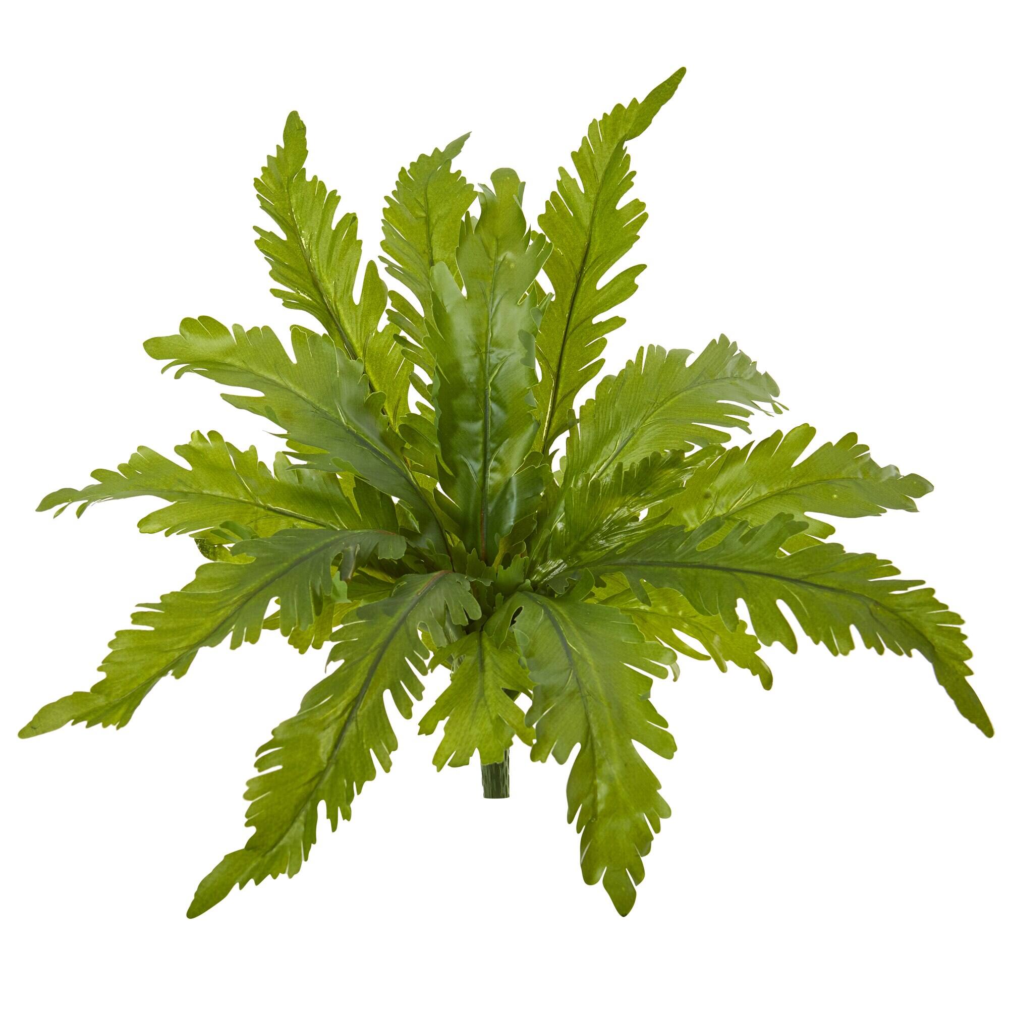 Front. BreeBe - 14" Fern Artificial Plant (Set of 6) - Green.