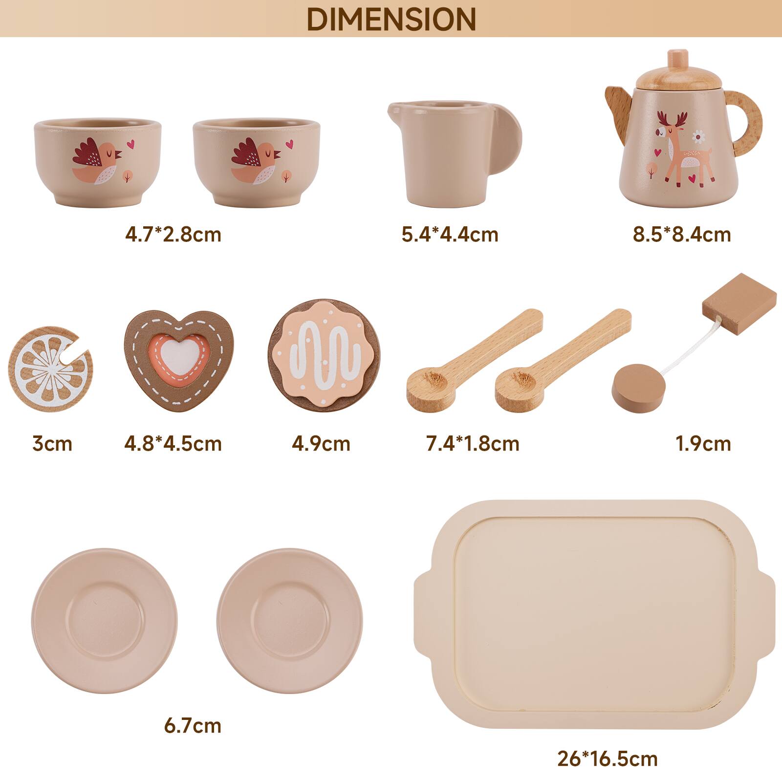 DIMENSION

- 4.7*2.8cm
- 5.4*4.4cm
- 8.5*8.4cm
- 3cm
- 4.8*4.5cm
- 4.9cm
- 7.4*1.8cm
- 1.9cm
- 6.7cm
- 26*16.5cm