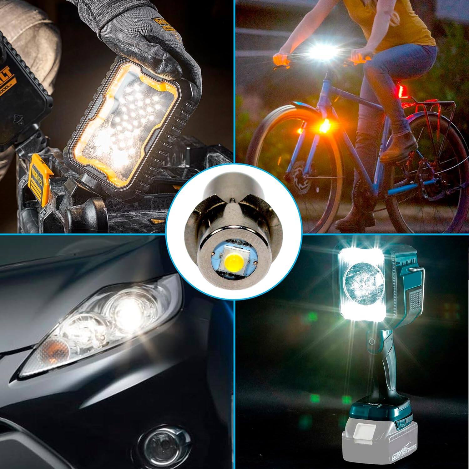 Alt View 2. HQRP - HQRP LED Upgrade Bulb for DeWalt Flashlights DW908/DW919/DW906/DW918/DW904/DW902/DW9043/DW9083/DW9063/DW9023.