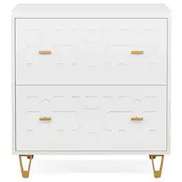 Kadyn - Filing Stroage Cabinets, 2-Drawer File Cabinet, Modern Storage Filing Cabinet Printer Stand - White