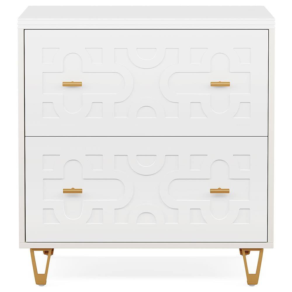 Front. Kadyn - Kadyn Filing Stroage Cabinets, 2-Drawer File Cabinet, Modern Storage Filing Cabinet Printer Stand,White - White.