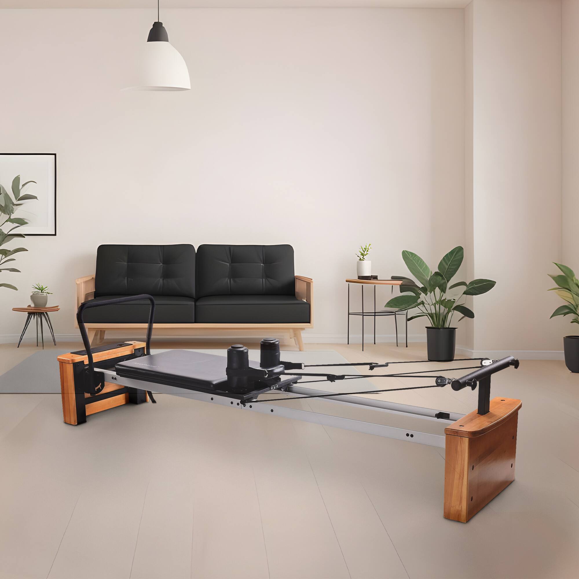 Alt View 2. Stamina Products - Stamina Products AeroPilates Board Pro Reformer Body Resistance Workout System - Silver/Black.