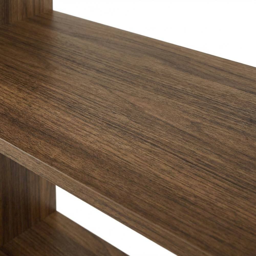 Alt View 1. FurniFact - Wooden 59-Inch Bookcase with Sliding Doors for Elegant Storage - Brown.