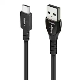 AudioQuest - Carbon USB-A > C 4.9' Digital High-Definition Audio Cable with USB-C to USB-A Connectors - Gray on Black