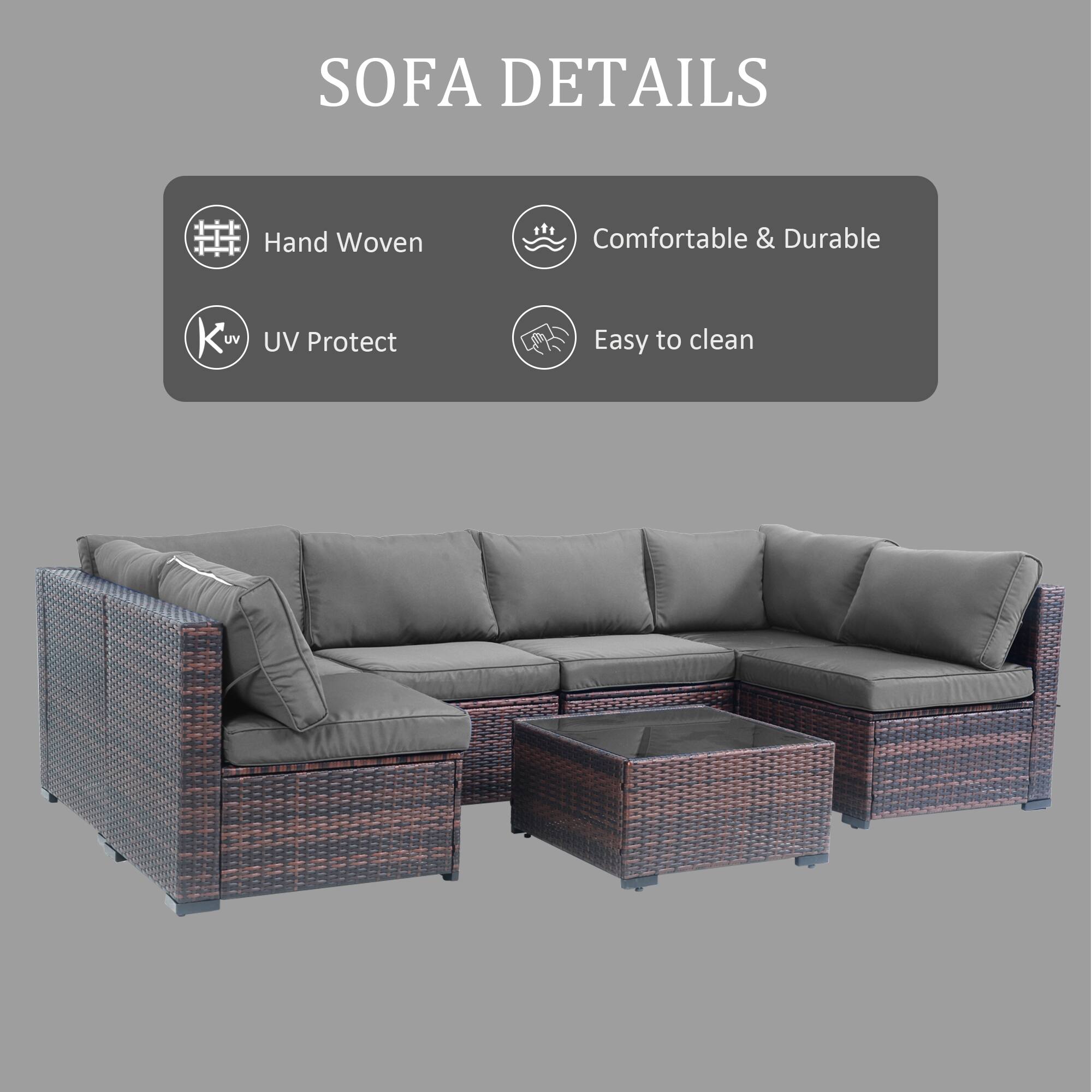 SOFA DETAILS

- Hand Woven
- Comfortable & Durable
- UV Protect
- Easy to clean