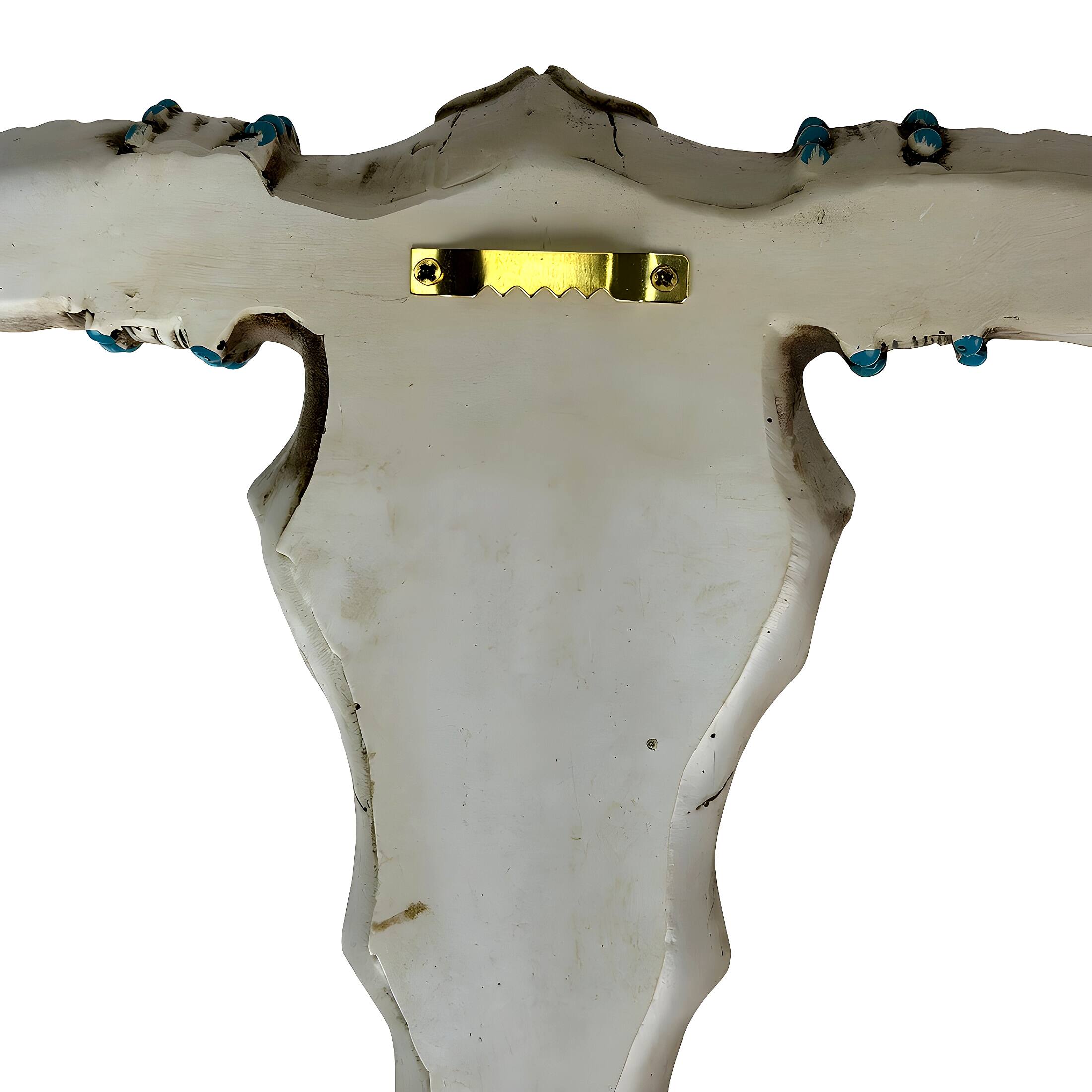 Alt View 4. Things2Die4 - Decorative Wall Steer Southwestern Resin Sculpture 13 in off White - Off-white.