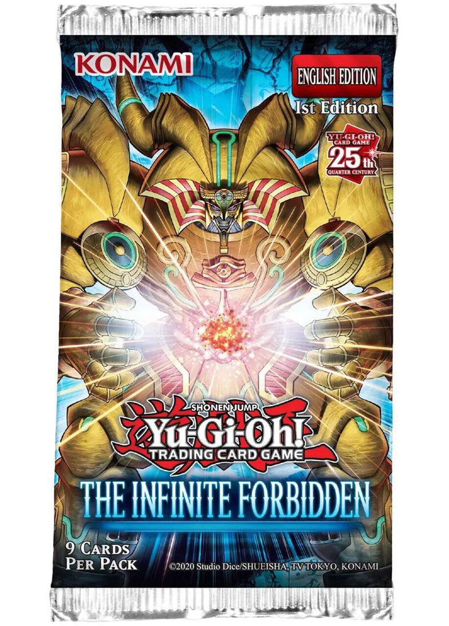 KONAMI ENGLISH EDITION 1st Edition YU-GI-OH! CARD GAME 25th QUARTER CENTURY SHONEN JUMP Yu-Gi-Oh! TRADING CARD GAME THE INFINITE FORBIDDEN 9 CARDS PER PACK 2020 Studio Dice/SHUEISHA, TV TOKYO, KONAMI