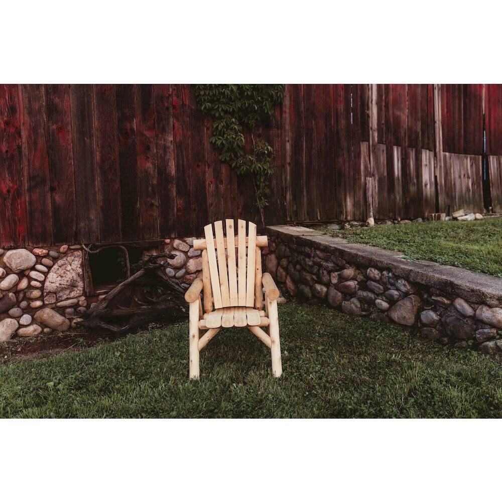 Alt View 4. Contoured Comfort - Cedar Log Dining Chair - Brown.