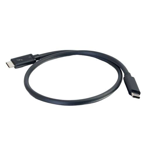 C2G - Refurbished Excellent - 757120288428 6 Feet USB C Thunderbolt 3 Cable - 100 Watts Power Delivery - 20 Gbps - Type C Male Thunderbolt 3 T - Black