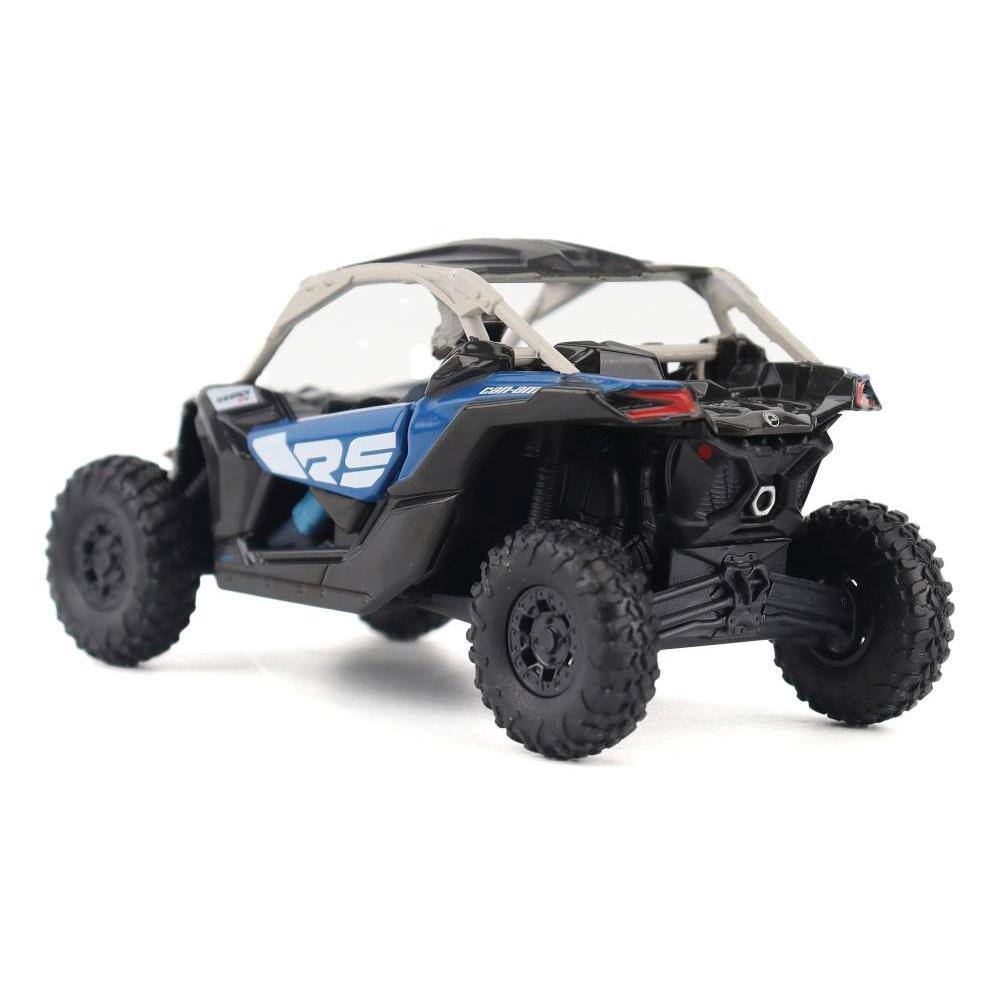 Back. BRP Models - Can-Am Maverick X3 X RS Turbo RR Intense Blue and Chalk Gray with Driver Figure 1/32 Diecast Model by BRP Models - Blue and Gray.