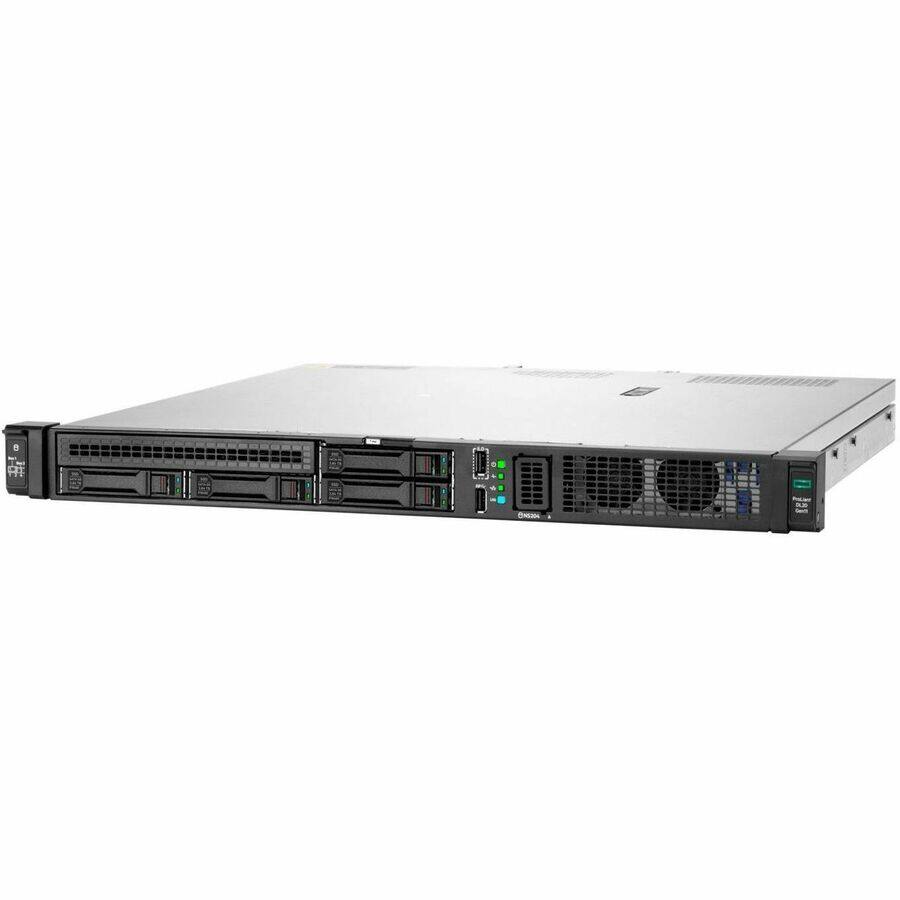 Alt View 1. HPE Aruba - HPE ProLiant DL20 Gen11 6333P 3.1GHz 6-Core 1P 1x32GB 4SFF MR408i-o 1GbE 2x960GB SATA SSD 2x500W PS Rack Server - Black.
