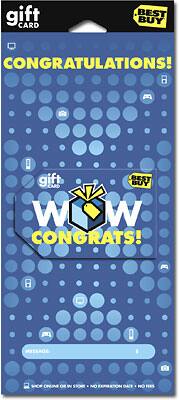 Front Large. Best Buy GC - $60 Congratulations Gift Card.