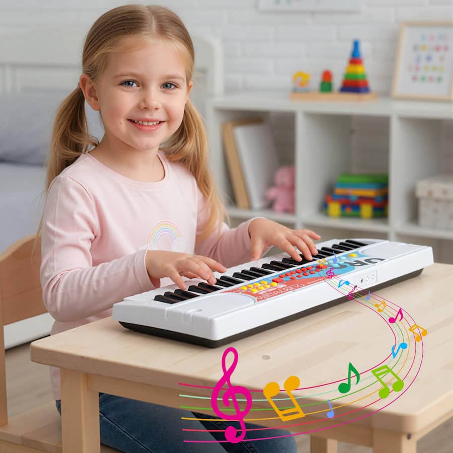 Costway 49 Keys Portable Electric Keyboard Piano with 8 Rhythms, 8 ...