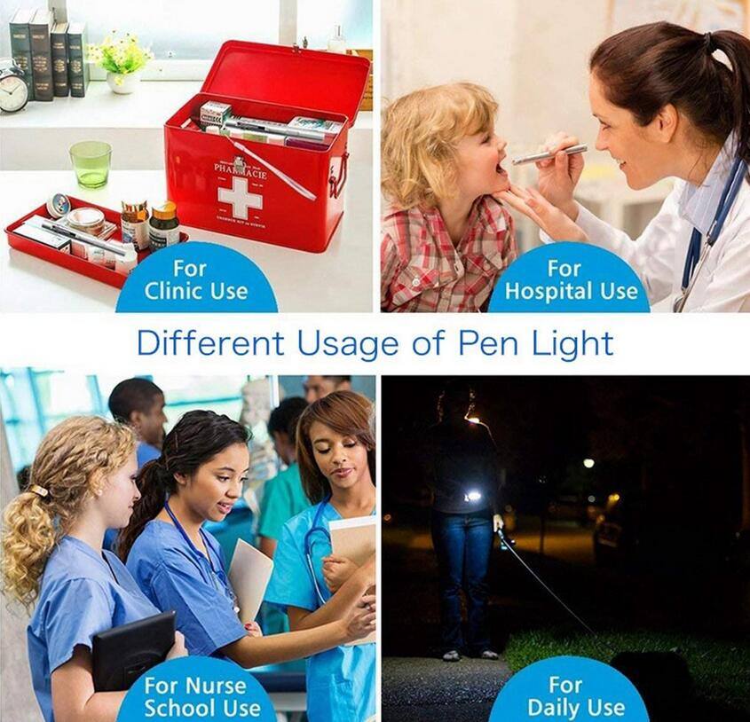 Different Usage of Pen Light

For Clinic Use

For Hospital Use

For Nurse School Use

For Daily Use