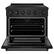 Angle. ZLINE - 36 in. 5.2 cu. ft. Paramount Freestanding Induction Range with 5 Burners and Electric Oven in Black Stainless Steel - Black Stainless Steel.