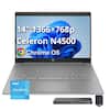 14" 1366x768p Celeron N4500 Chrome OS
Intel Celeron