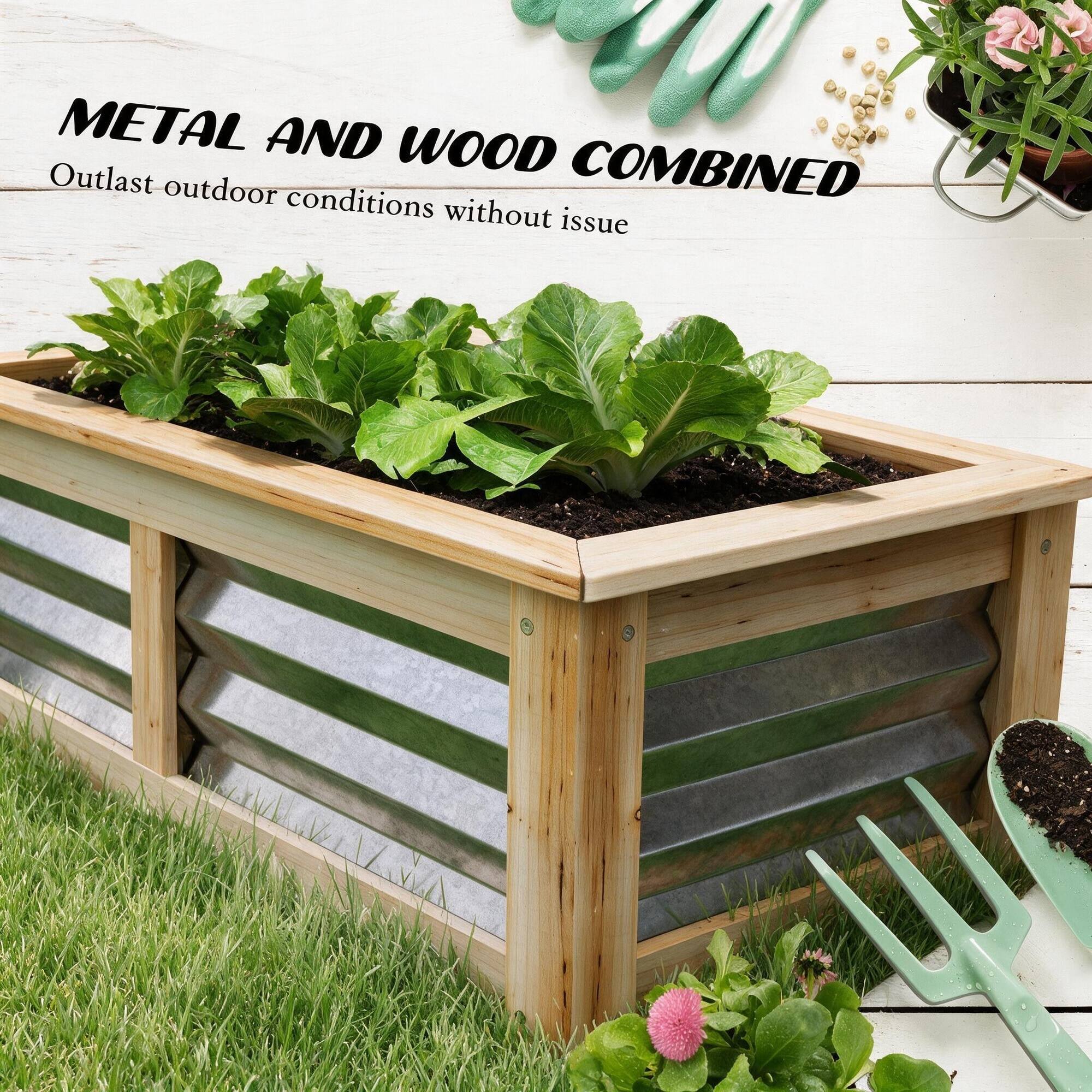 METAL AND WOOD COMBINED  
Outlast outdoor conditions without issue