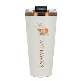 Great American Products - Kansas Jayhawks 30oz. Big Slim Tumbler - Cream