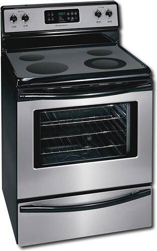 Angle Standard. Frigidaire - 30" Self-Cleaning Freestanding Electric Range - Stainless-Steel.