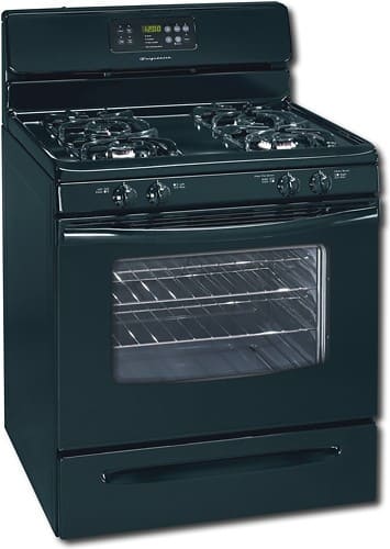 Angle Standard. Frigidaire - 30" Self-Cleaning Freestanding Gas Range - Black.