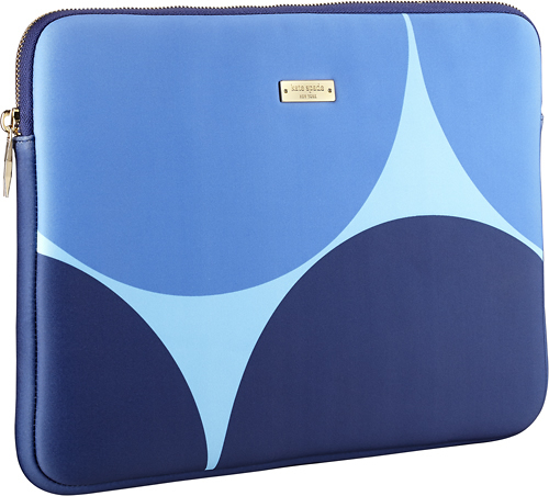 Kate Spade Blue Padded Laptop Case Zip Up Computer Sleeve for 13