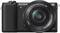 Sony - Alpha a5100 Mirrorless Camera with 16-50mm Retractable Lens - Black-Front_Standard