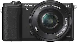 Sony - Alpha a5100 Mirrorless Camera with 16-50mm Retractable Lens - Black