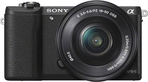 Sony Alpha A5100 Mirrorless Camera With 16 50mm Retractable Lens Black Ilce5100l B Best Buy
