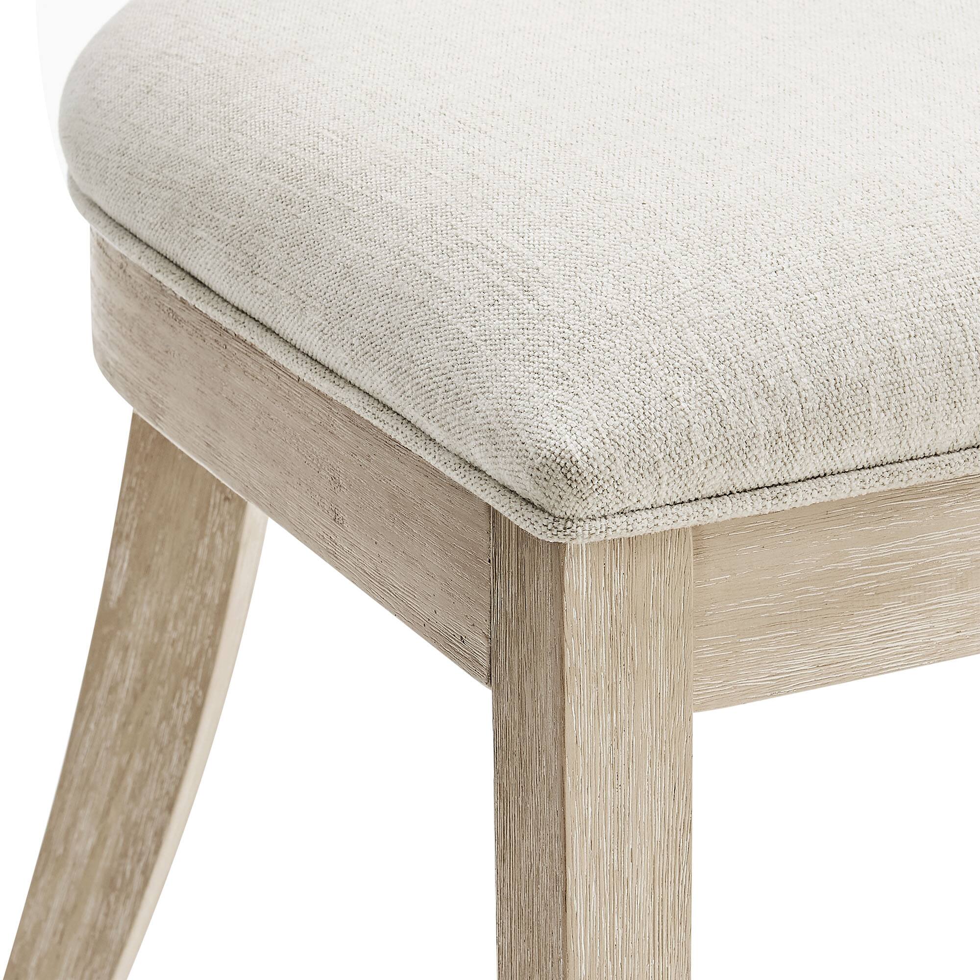 Alt View 4. Modway - Peregrine Wood and Fabric Upholstered Dining Chairs Set of 2 by Modway - White.