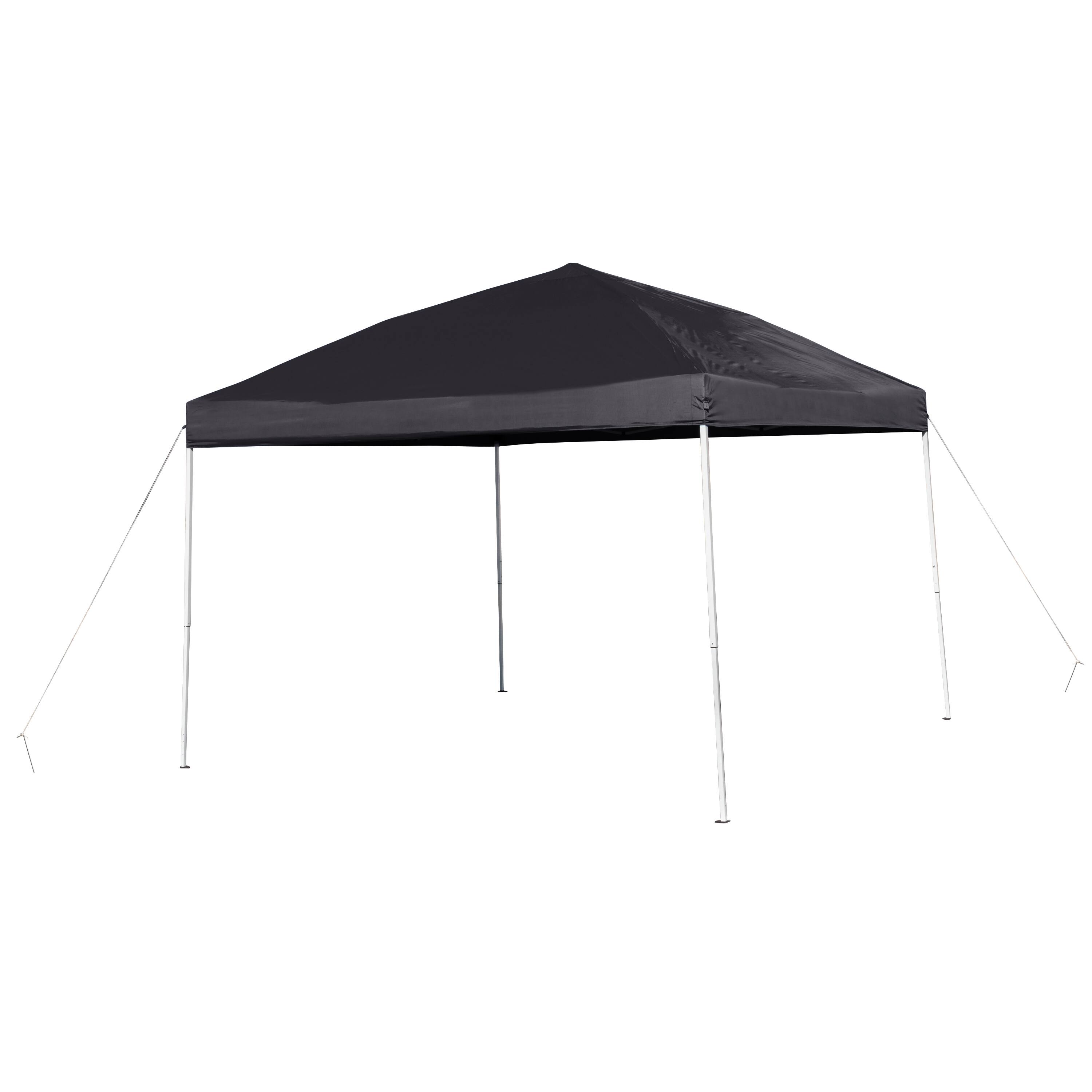 Alt View 1. Emma + Oliver - 10'x10' Weather Resistant Easy Pop Up Event Straight Leg Instant Canopy Tent - Black.