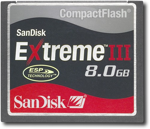 Best Buy: SanDisk Extreme III 8GB CompactFlash Memory Card SDCFX3
