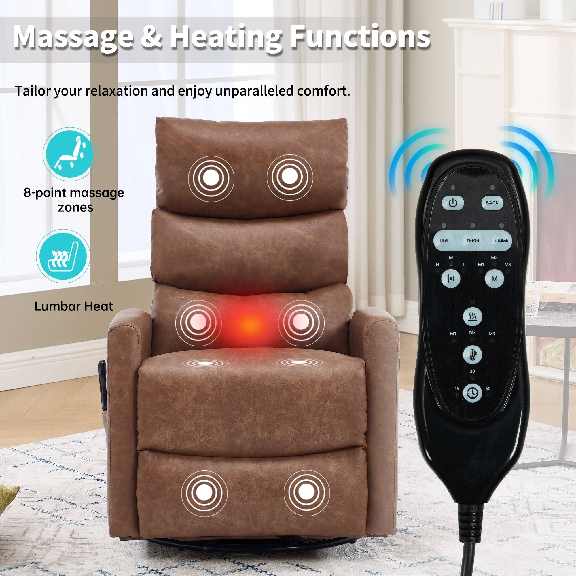 Massage & Heating Functions

Tailor your relaxation and enjoy unparalleled comfort.

8-point massage zones

Lumbar Heat